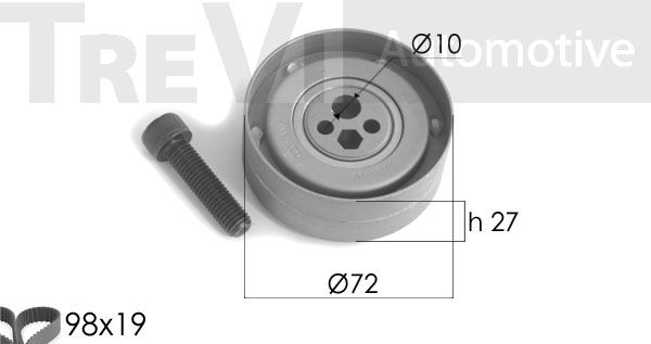 TREVI AUTOMOTIVE Hammasrihma komplekt KD1119